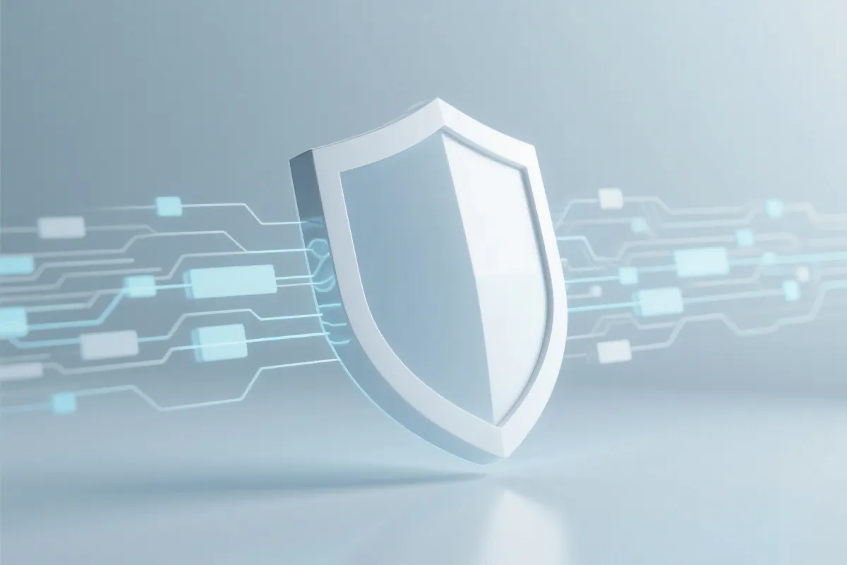 数据安全与合规流程的极简概念图